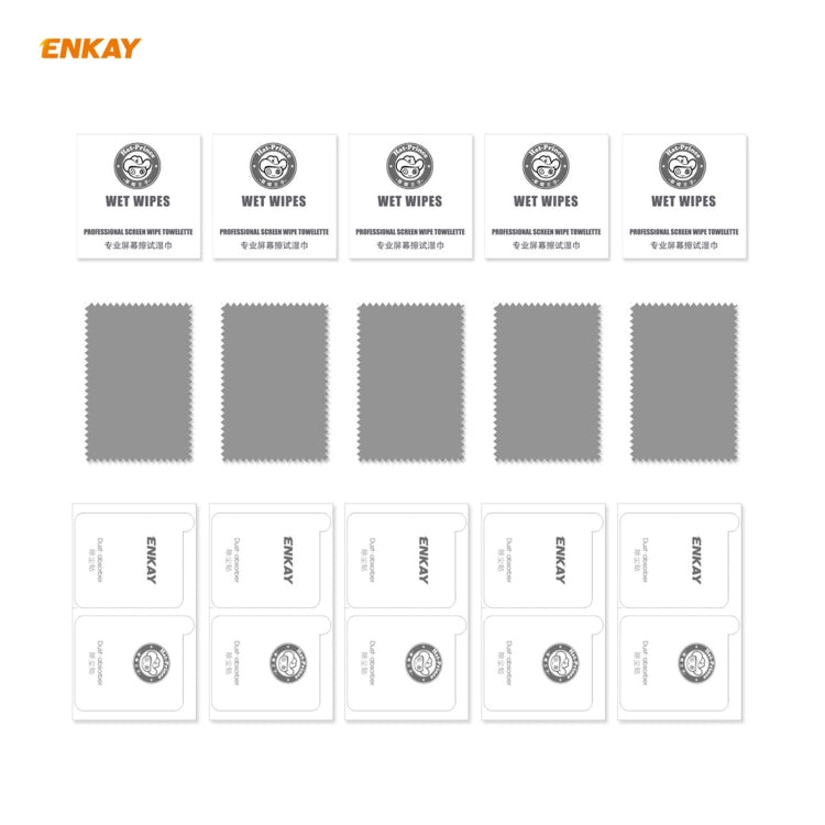 5 PCS ENKAY Hat-Prince Anti-drop Full Glue Tempered Glass Full Screen Film Anti-fall Protector