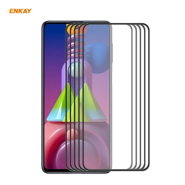 5 PCS ENKAY Hat-Prince Anti-drop Full Glue Tempered Glass Full Screen Film Anti-fall Protector
