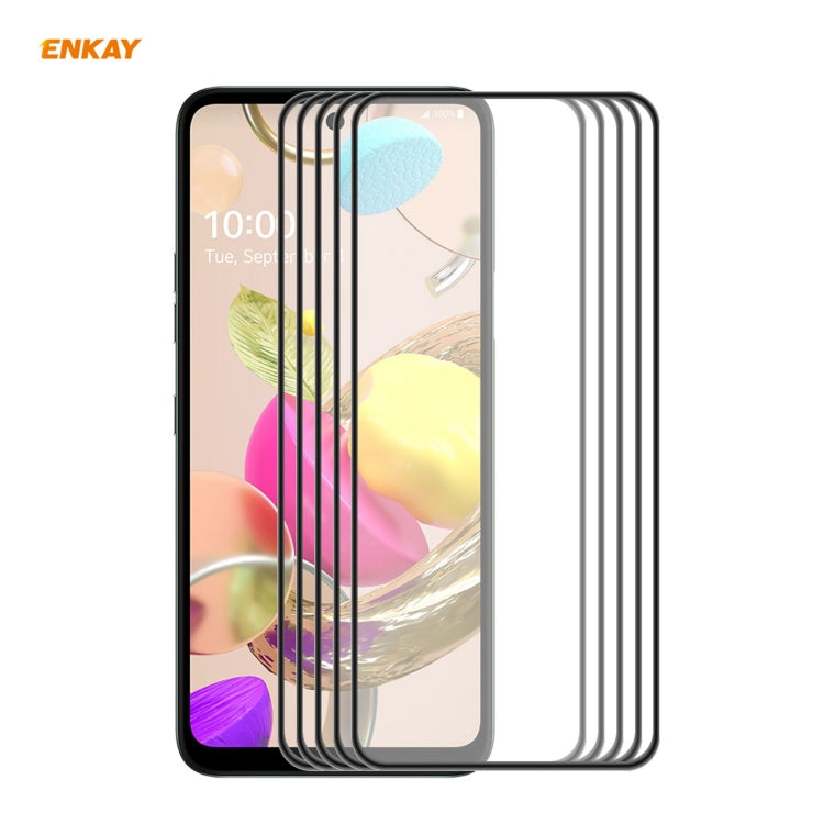 5 PCS ENKAY Hat-Prince Anti-drop Full Glue Tempered Glass Full Screen Film Anti-fall Protector