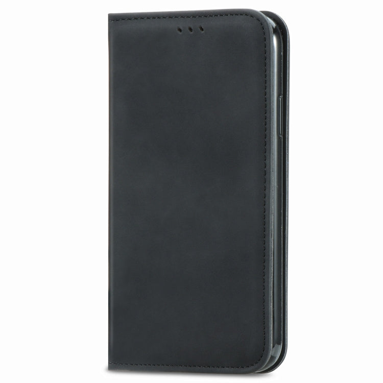 Retro Skin Feel Business Magnetic Horizontal Flip Leather Case with Holder & Card Slots & Wallet & Photo Frame