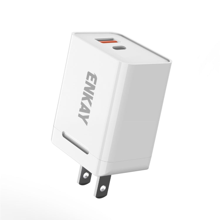 ENKAY Hat-Prince U033 18W 3A PD+QC 3.0 Fast Charging Travel Charger Power Adapter, US Plug