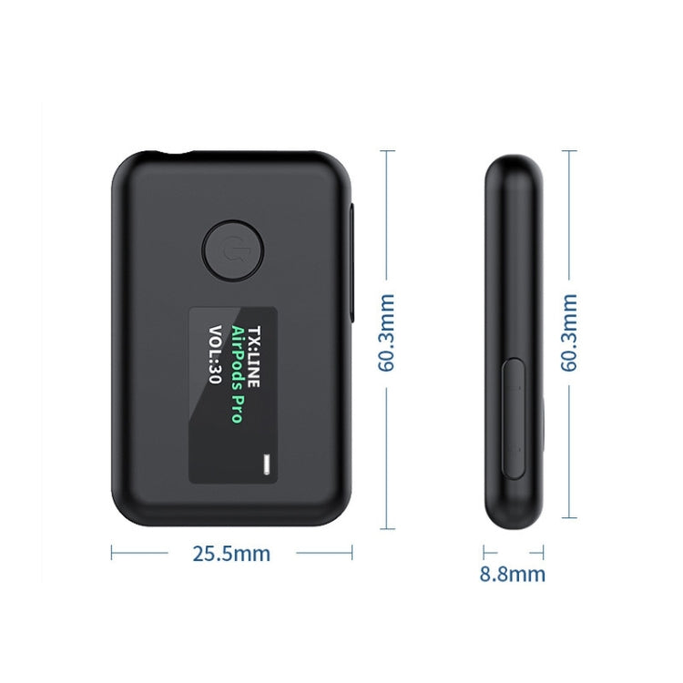 T2 2 en 1 Écran couleur OLED Bluetooth 5.0 Récepteur Émetteur sans fil