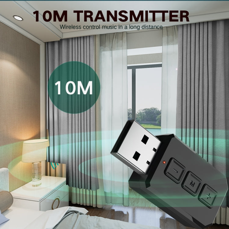 Adaptateur audio Bluetooth USB RT02, récepteur Bluetooth 5.0 mains libres 2 en 1 pour voiture