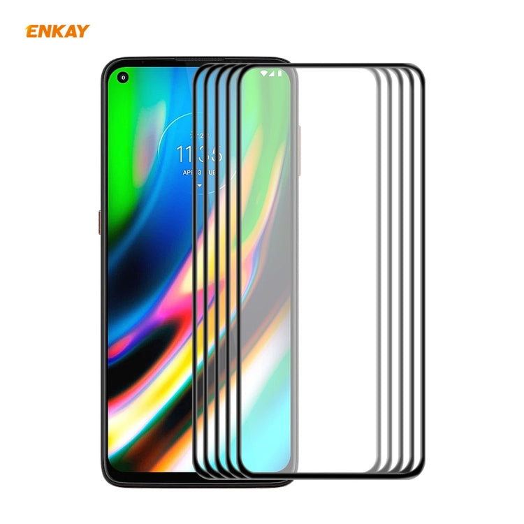 5 PCS ENKAY Hat-Prince Anti-drop Full Glue Tempered Glass Full Screen Film Anti-fall Protector