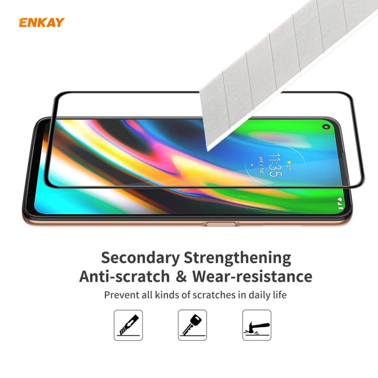 5 PCS ENKAY Hat-Prince Anti-drop Full Glue Tempered Glass Full Screen Film Anti-fall Protector