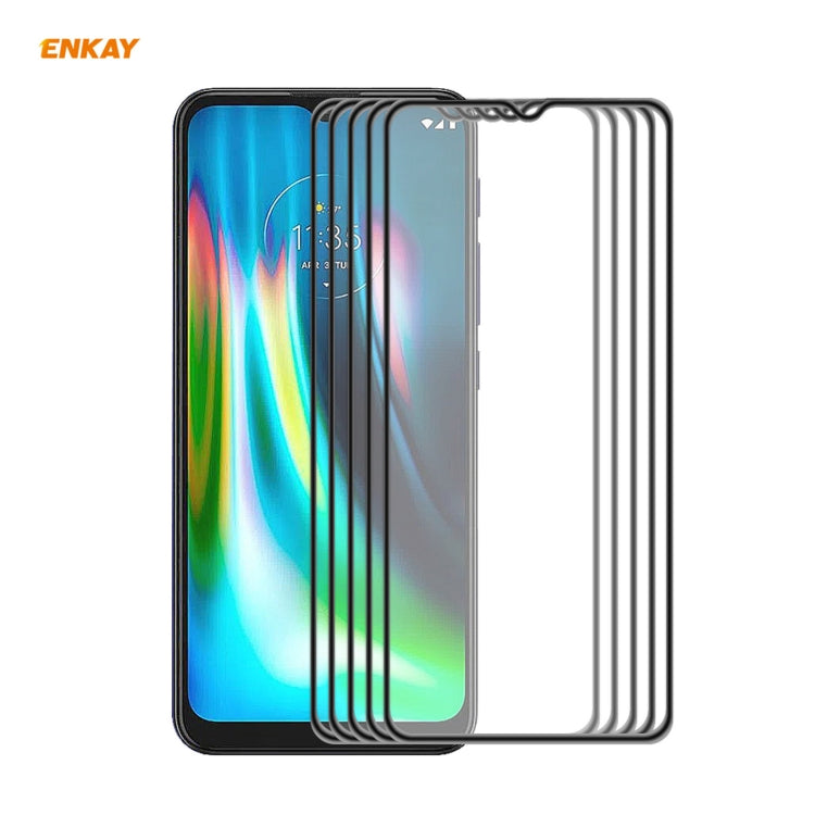 5 PCS ENKAY Hat-Prince Anti-drop Full Glue Tempered Glass Full Screen Film Anti-fall Protector