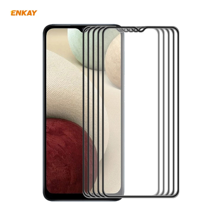5 PCS ENKAY Hat-Prince Anti-drop Full Glue Tempered Glass Full Screen Film Anti-fall Protector