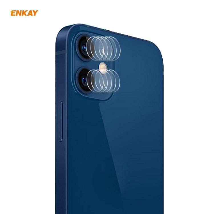 For iPhone 12 / 12 mini ENKAY Hat-Prince 0.2mm 9H 2.15D Round Edge Rear Camera Lens Tempered Glass Film 2 PCS/Set, 1 Set, 2 Set, 5 Set, 10 Set