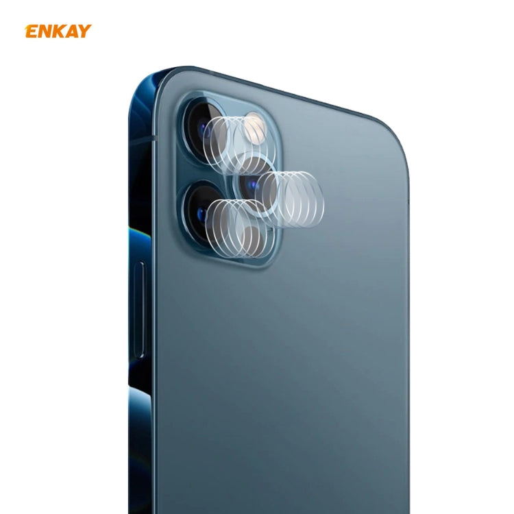 For iPhone 12 Pro / 12 Pro Max ENKAY Hat-Prince 0.2mm 9H 2.15D Round Edge Rear Camera Lens Tempered Glass Film 3 PCS/Set, 1 Set, 2 Set, 5 Set, 10 Set