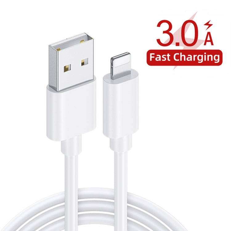 LZ-023 18W QC 3.0 USB Portable Travel Charger + 3A USB to 8 Pin Data Cable, EU Plug, 8 Pin Data Cable, EU Plug