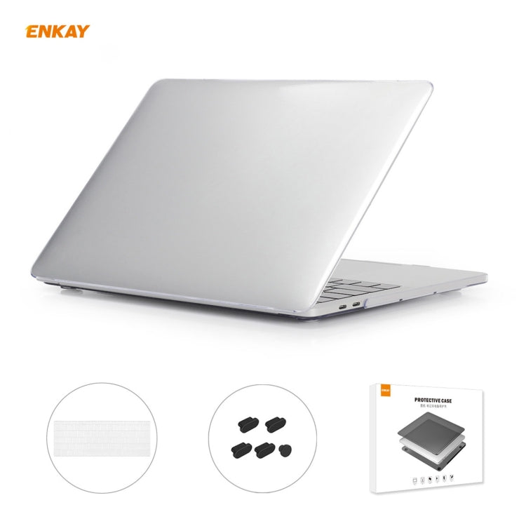 ENKAY 3 in 1 Crystal Laptop Protective Case + US Version TPU Keyboard Film + Anti-dust Plugs Set for MacBook Pro 13.3 inch A1708 (without Touch Bar), For MacBook Pro 13.3 inch A1708 (without Touch Bar)