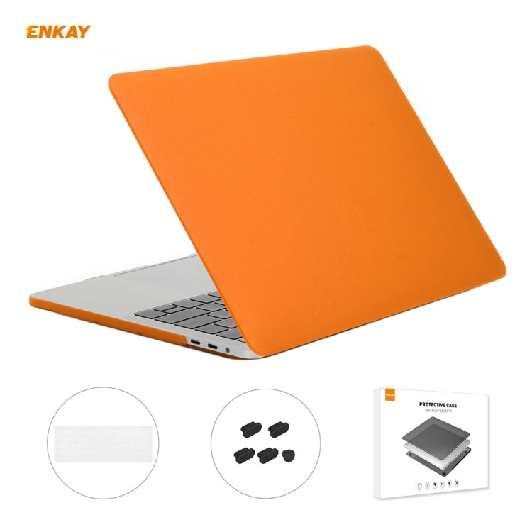 ENKAY 3 in 1 Matte Laptop Protective Case + EU Version TPU Keyboard Film + Anti-dust Plugs Set for MacBook Pro 13.3 inch A1706 / A1989 / A2159 (with Touch Bar), For MacBook Pro 13.3 inch A1706 (with Touch Bar)
