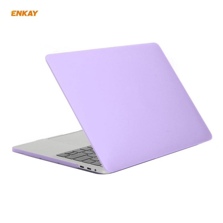 ENKAY 3 in 1 Matte Laptop Protective Case + EU Version TPU Keyboard Film + Anti-dust Plugs Set for MacBook Pro 13.3 inch A1706 / A1989 / A2159 (with Touch Bar), For MacBook Pro 13.3 inch A1706 (with Touch Bar)