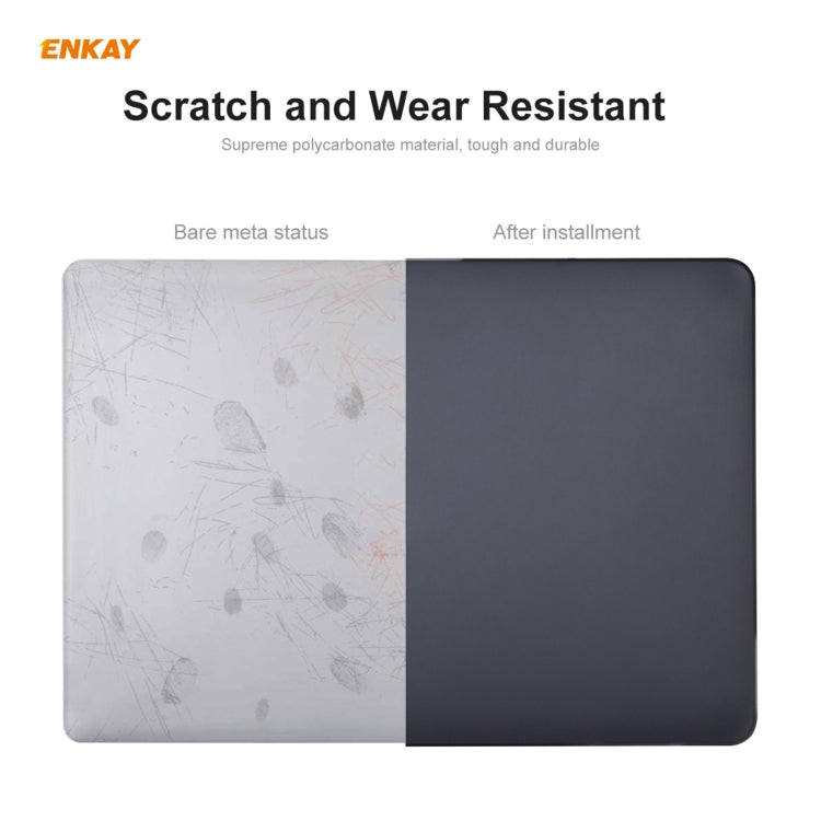 ENKAY 3 in 1 Matte Laptop Protective Case + EU Version TPU Keyboard Film + Anti-dust Plugs Set for MacBook Pro 13.3 inch A1706 / A1989 / A2159 (with Touch Bar), For MacBook Pro 13.3 inch A1706 (with Touch Bar)