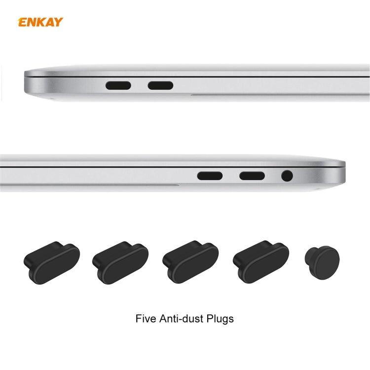 ENKAY 3 in 1 Matte Laptop Protective Case + EU Version TPU Keyboard Film + Anti-dust Plugs Set for MacBook Pro 13.3 inch A1706 / A1989 / A2159 (with Touch Bar), For MacBook Pro 13.3 inch A1706 (with Touch Bar)