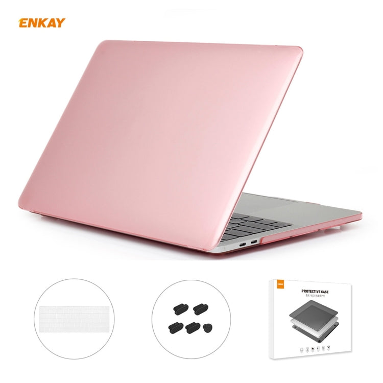 ENKAY 3 in 1 Crystal Laptop Protective Case + US Version TPU Keyboard Film + Anti-dust Plugs Set for MacBook Pro 13.3 inch A1706 / A1989 / A2159 (with Touch Bar), For MacBook Pro 13.3 inch A1706  (with Touch Bar)