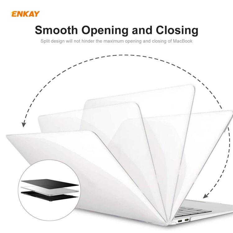 ENKAY 3 in 1 Crystal Laptop Protective Case + US Version TPU Keyboard Film + Anti-dust Plugs Set for MacBook Pro 13.3 inch A1706 / A1989 / A2159 (with Touch Bar), For MacBook Pro 13.3 inch A1706  (with Touch Bar)