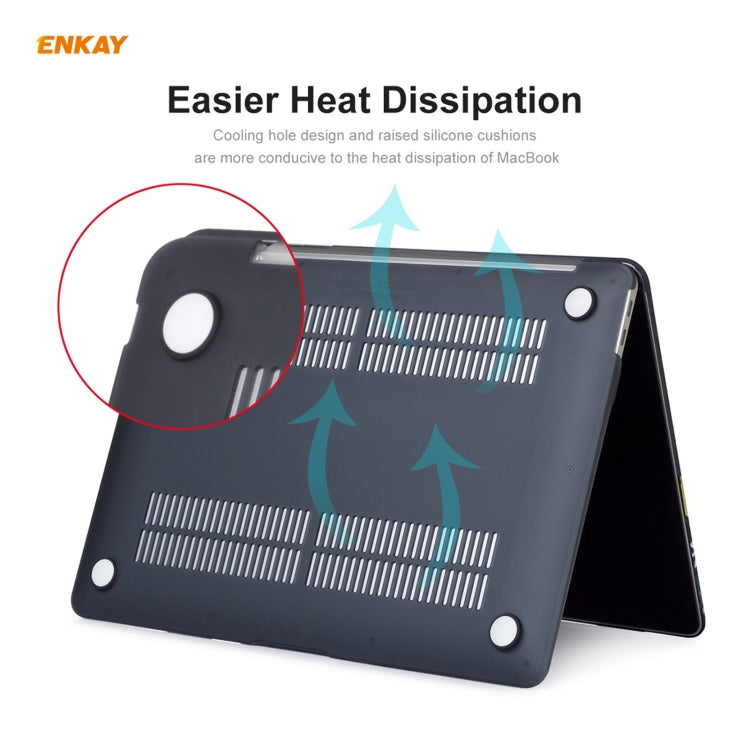 ENKAY 3 in 1 Matte Laptop Protective Case + US Version TPU Keyboard Film + Anti-dust Plugs Set for MacBook Pro 13.3 inch A1708 (without Touch Bar), For MacBook Pro 13.3 inch A1708 (without Touch Bar)