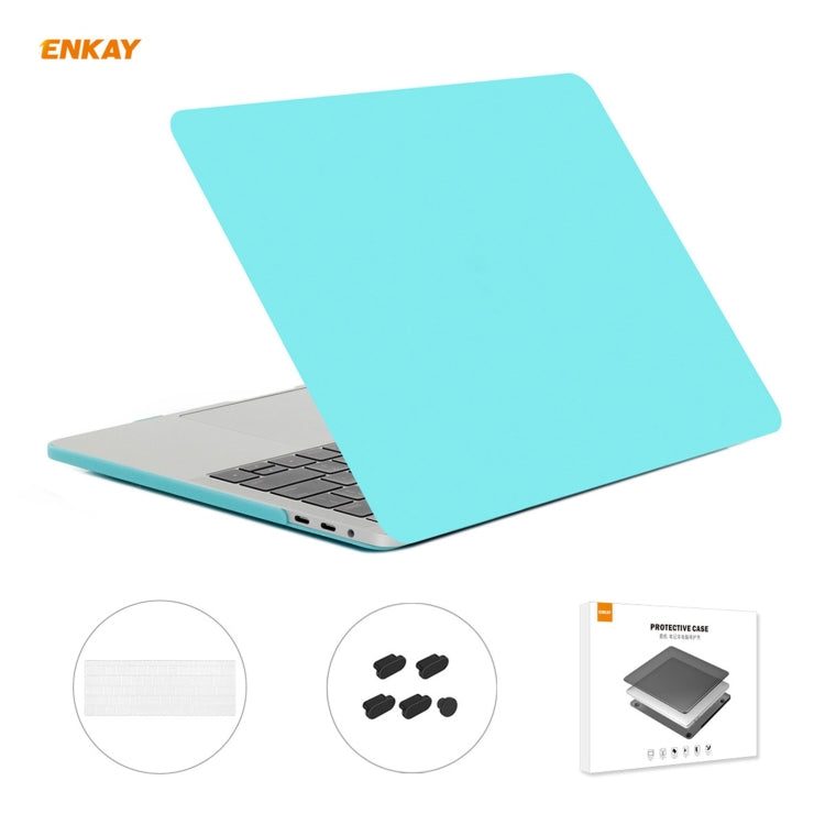 ENKAY 3 in 1 Matte Laptop Protective Case + US Version TPU Keyboard Film + Anti-dust Plugs Set for MacBook Pro 15.4 inch A1707 & A1990 (with Touch Bar), For MacBook Pro 15.4 inch A1707 (with Touch Bar)