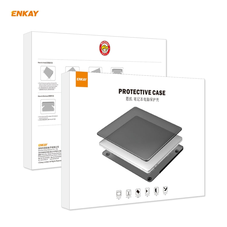 ENKAY 3 in 1 Matte Laptop Protective Case + US Version TPU Keyboard Film + Anti-dust Plugs Set for MacBook Pro 15.4 inch A1707 & A1990 (with Touch Bar), For MacBook Pro 15.4 inch A1707 (with Touch Bar)