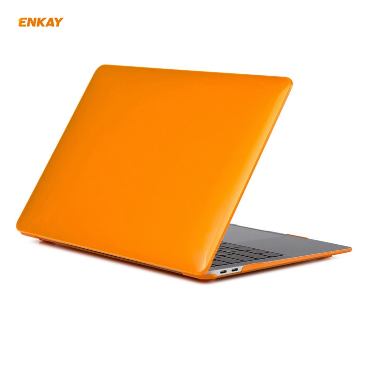 Housse de protection 3 en 1 pour ordinateur portable ENKAY, avec film de clavier en TPU version US et bouchons anti-poussière, pour MacBook Air 13,3 pouces A1932 (2018).