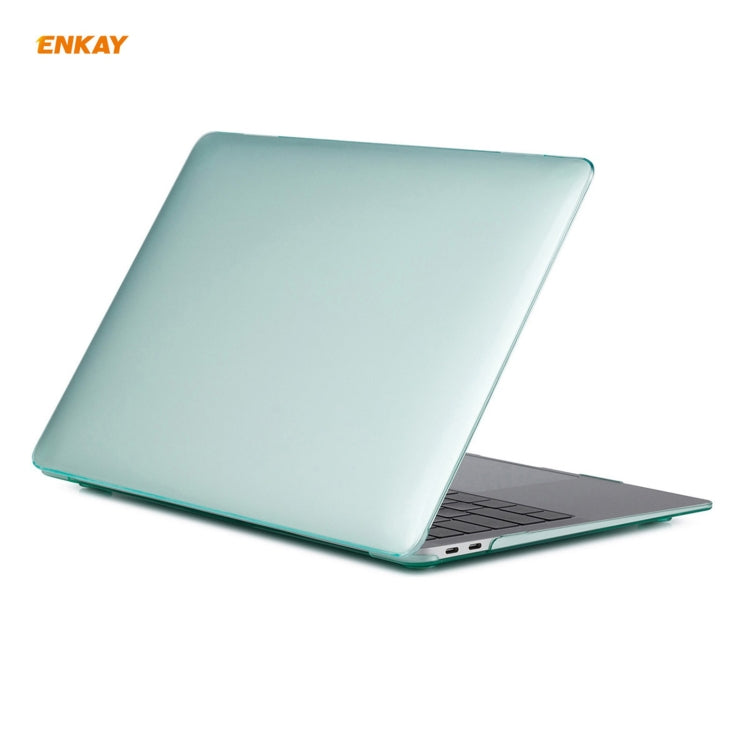 Housse de protection 3 en 1 pour ordinateur portable ENKAY, avec film de clavier en TPU version européenne et bouchons anti-poussière, pour MacBook Air 13,3 pouces A1932 (2018).