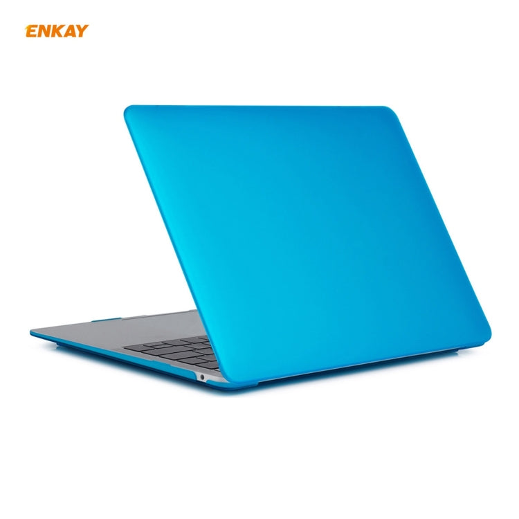 ENKAY 3 in 1 Matte Laptop Protective Case + EU Version TPU Keyboard Film + Anti-dust Plugs Set for MacBook Air 13.3 inch A1932 (2018), For MacBook Air 13.3 inch A1932 (2018)