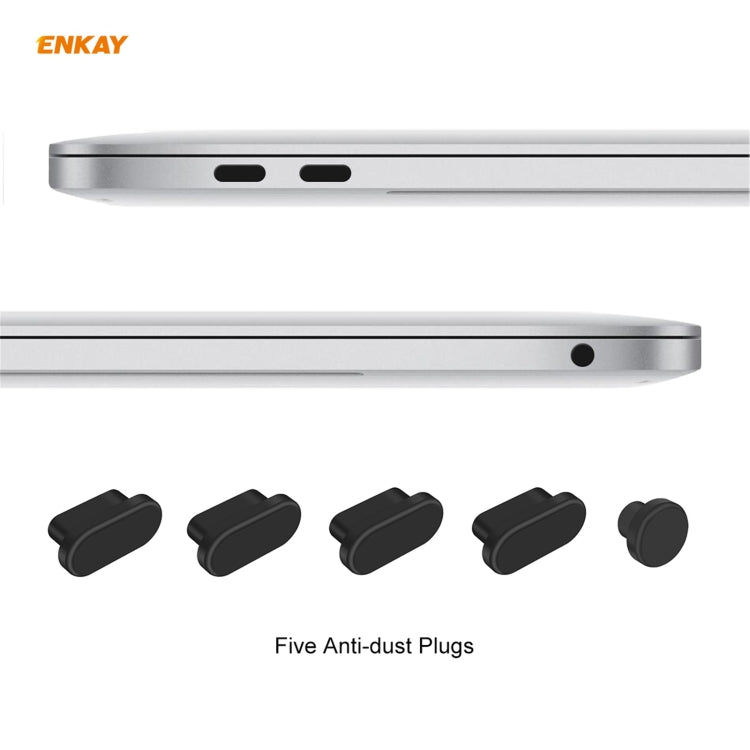 ENKAY 3 in 1 Matte Laptop Protective Case + EU Version TPU Keyboard Film + Anti-dust Plugs Set for MacBook Air 13.3 inch A1932 (2018), For MacBook Air 13.3 inch A1932 (2018)