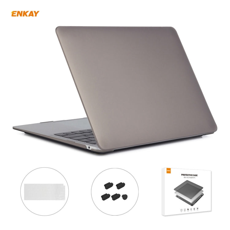 Housse de protection mate 3 en 1 ENKAY pour ordinateur portable, film de clavier en TPU version US et bouchons anti-poussière pour MacBook Air 13,3 pouces A2179 et A2337 (2020), pour MacBook Air 13,3 pouces A2179 (2020)