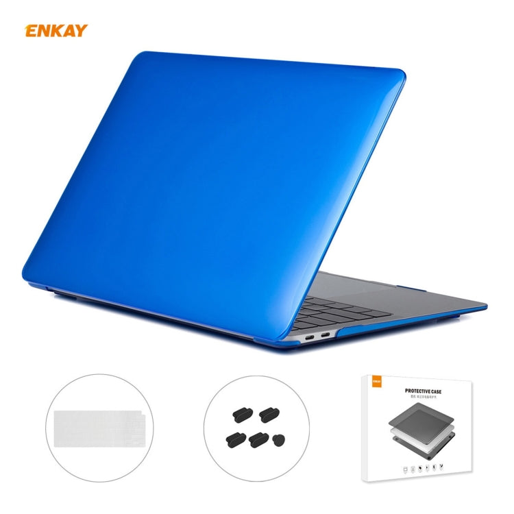 Housse de protection 3 en 1 pour ordinateur portable ENKAY, avec film de clavier en TPU version US et bouchons anti-poussière, pour MacBook Air 13,3 pouces A2179 et A2337 (2020), pour MacBook Air 13,3 pouces A2179 (2020).