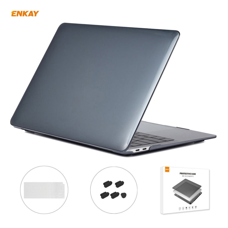 Housse de protection 3 en 1 pour ordinateur portable ENKAY, avec film de clavier en TPU version européenne et bouchons anti-poussière, pour MacBook Air 13,3 pouces A2179 et A2337 (2020), pour MacBook Air 13,3 pouces A2179 (2020).