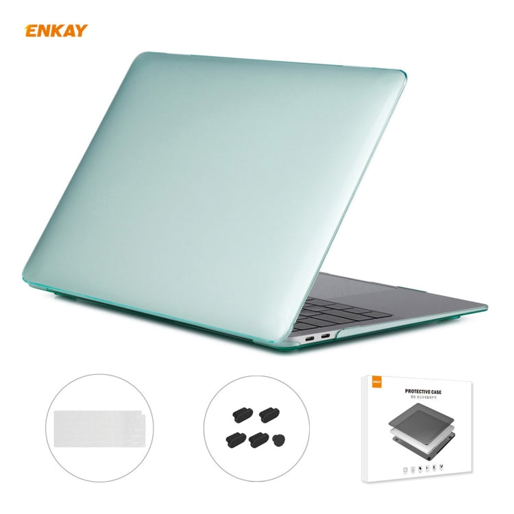 Housse de protection 3 en 1 pour ordinateur portable ENKAY, avec film de clavier en TPU version européenne et bouchons anti-poussière, pour MacBook Air 13,3 pouces A2179 et A2337 (2020), pour MacBook Air 13,3 pouces A2179 (2020).