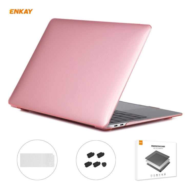Housse de protection 3 en 1 pour ordinateur portable ENKAY, avec film de clavier en TPU version européenne et bouchons anti-poussière, pour MacBook Air 13,3 pouces A2179 et A2337 (2020), pour MacBook Air 13,3 pouces A2179 (2020).