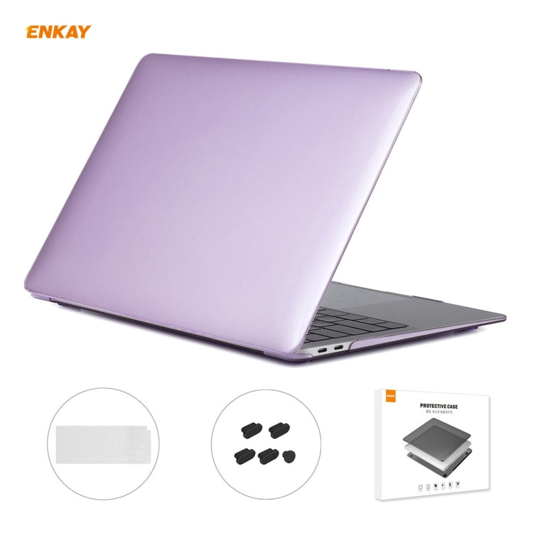 Housse de protection 3 en 1 pour ordinateur portable ENKAY, avec film de clavier en TPU version européenne et bouchons anti-poussière, pour MacBook Air 13,3 pouces A2179 et A2337 (2020), pour MacBook Air 13,3 pouces A2179 (2020).
