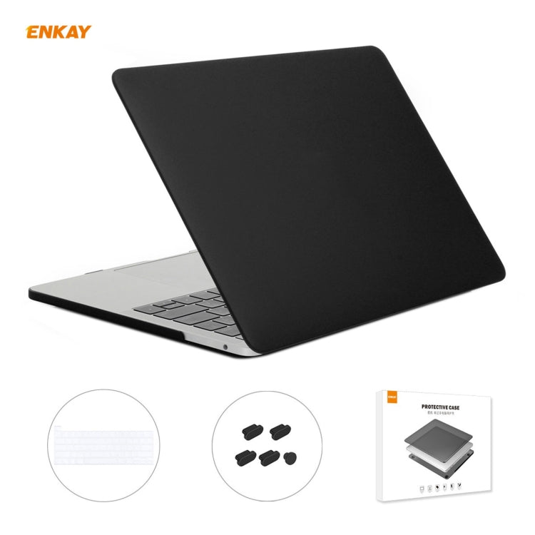 Housse de protection mate 3 en 1 ENKAY pour ordinateur portable, film de clavier en TPU version US et bouchons anti-poussière pour MacBook Pro 13,3 pouces A2251, A2289 et A2338 (avec Touch Bar), pour MacBook Pro 13,3 pouces A2251 (avec Touch Bar)