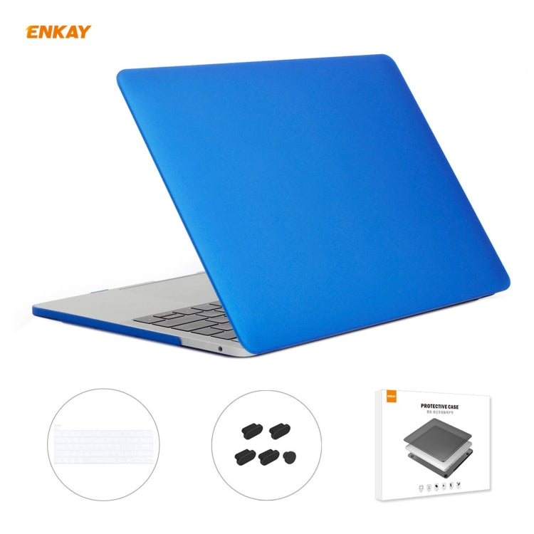 ENKAY 3 in 1 Matte Laptop Protective Case + US Version TPU Keyboard Film + Anti-dust Plugs Set for MacBook Pro 13.3 inch A2251 & A2289 & A2338 (with Touch Bar), For MacBook Pro 13.3 inch A2251 (with Touch Bar)