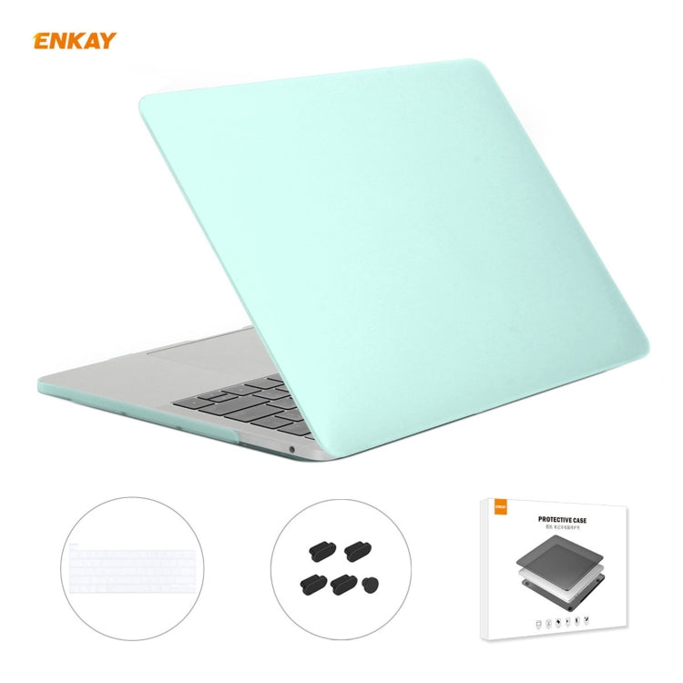 Housse de protection mate 3 en 1 ENKAY pour ordinateur portable, film de clavier en TPU version US et bouchons anti-poussière pour MacBook Pro 13,3 pouces A2251, A2289 et A2338 (avec Touch Bar), pour MacBook Pro 13,3 pouces A2251 (avec Touch Bar)
