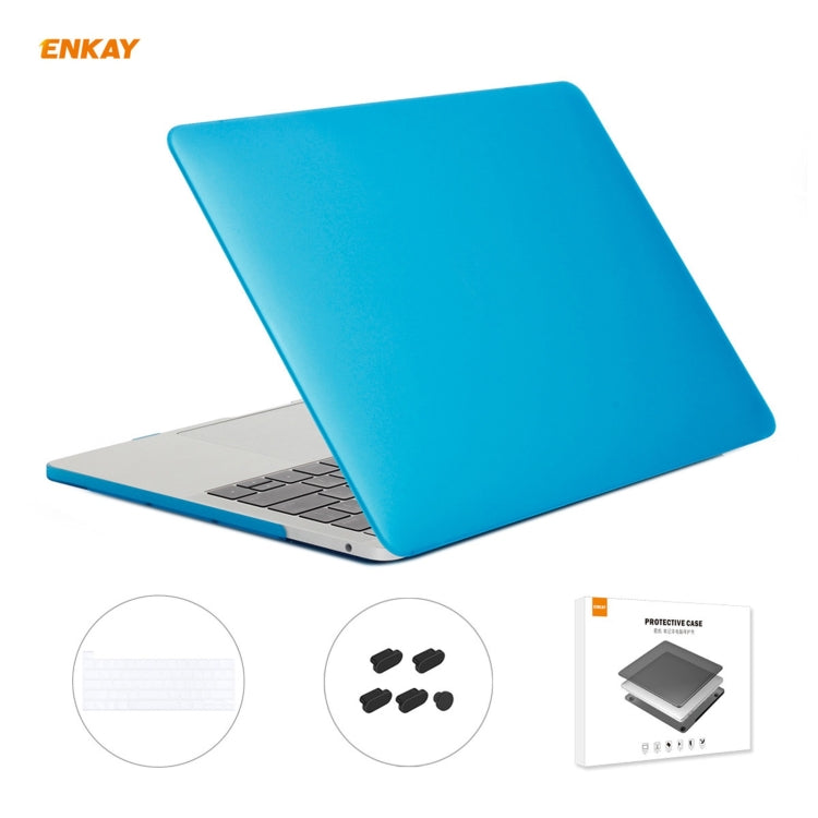 Housse de protection mate 3 en 1 ENKAY pour ordinateur portable, film de clavier en TPU version US et bouchons anti-poussière pour MacBook Pro 13,3 pouces A2251, A2289 et A2338 (avec Touch Bar), pour MacBook Pro 13,3 pouces A2251 (avec Touch Bar)