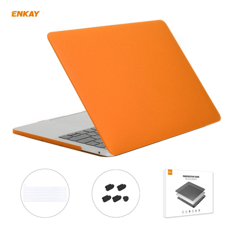 ENKAY 3 in 1 Matte Laptop Protective Case + US Version TPU Keyboard Film + Anti-dust Plugs Set for MacBook Pro 13.3 inch A2251 & A2289 & A2338 (with Touch Bar), For MacBook Pro 13.3 inch A2251 (with Touch Bar)