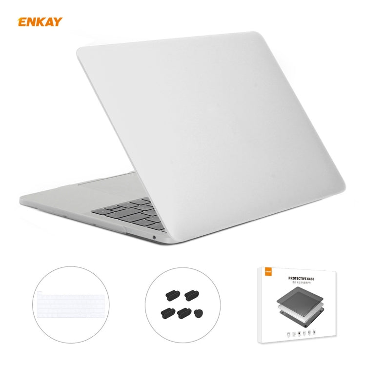 ENKAY 3 in 1 Matte Laptop Protective Case + US Version TPU Keyboard Film + Anti-dust Plugs Set for MacBook Pro 13.3 inch A2251 & A2289 & A2338 (with Touch Bar), For MacBook Pro 13.3 inch A2251 (with Touch Bar)
