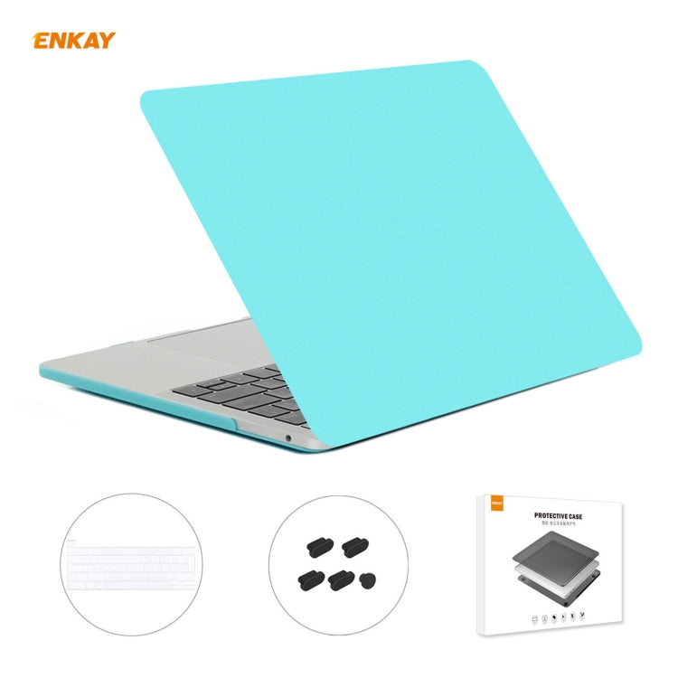 Housse de protection mate 3 en 1 ENKAY pour ordinateur portable, film de clavier en TPU version UE et bouchons anti-poussière pour MacBook Pro 13,3 pouces A2251, A2289 et A2338 (avec Touch Bar), pour MacBook Pro 13,3 pouces A2251 (avec Touch Bar)