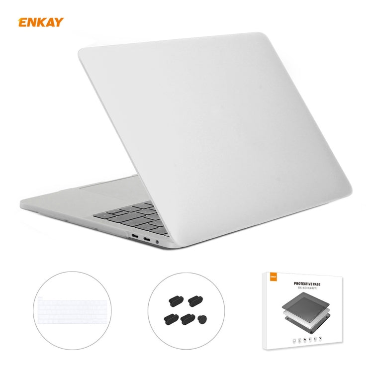 Housse de protection mate 3 en 1 ENKAY pour ordinateur portable, film de clavier en TPU version UE et bouchons anti-poussière pour MacBook Pro 16 pouces A2141 (avec Touch Bar), pour MacBook Pro 16 pouces A2141 (avec Touch Bar)