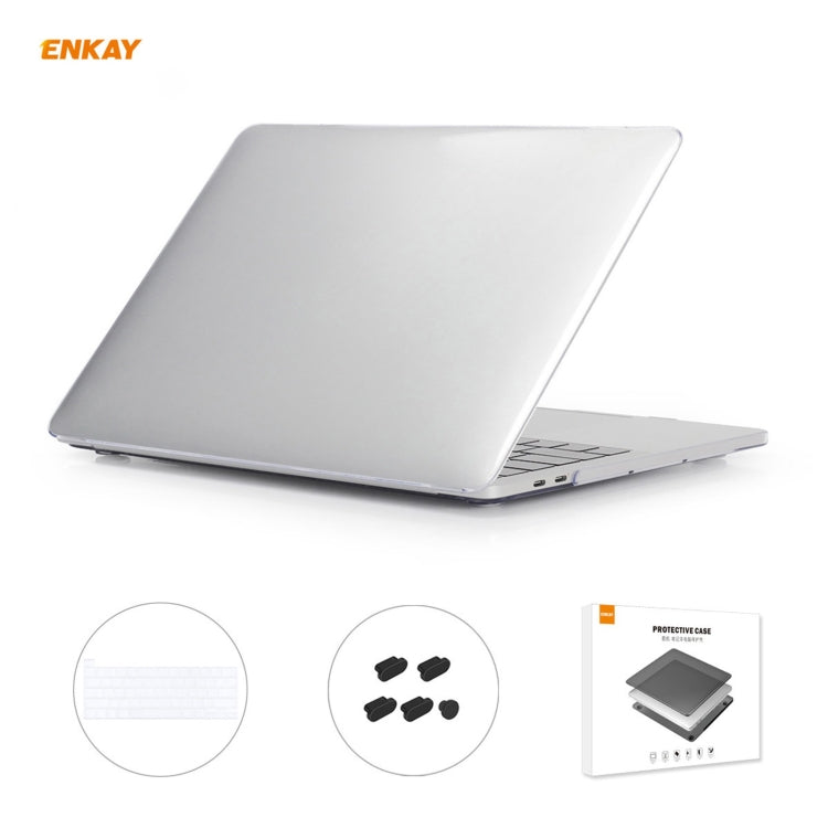 Housse de protection 3 en 1 pour ordinateur portable ENKAY, avec film de clavier en TPU (version européenne) et bouchons anti-poussière pour MacBook Pro 16 pouces A2141 (avec Touch Bar), pour MacBook Pro 16 pouces A2141 (avec Touch Bar)