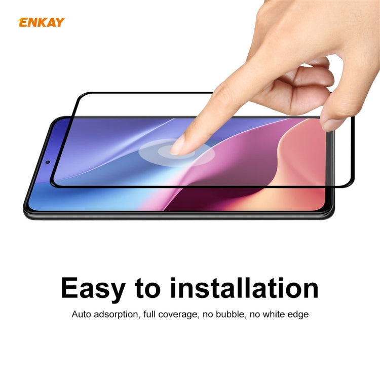 5 PCS ENKAY Hat-Prince Full Glue 0.26mm 9H 2.5D Tempered Glass Full Coverage Film
