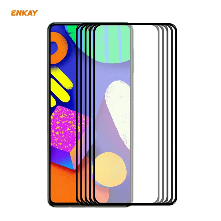 5 PCS ENKAY Hat-Prince Full Glue 0.26mm 9H 2.5D Tempered Glass Full Coverage Film