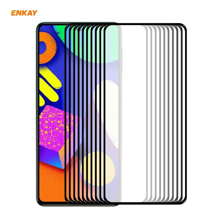 10 PCS ENKAY Hat-Prince Full Glue 0.26mm 9H 2.5D Tempered Glass Full Coverage Film