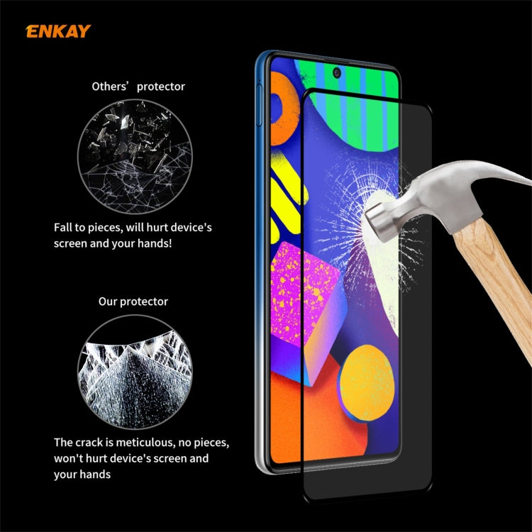 10 PCS ENKAY Hat-Prince Full Glue 0.26mm 9H 2.5D Tempered Glass Full Coverage Film