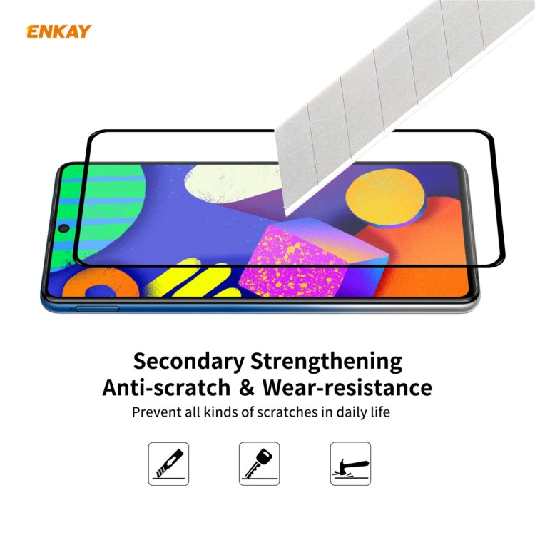 10 PCS ENKAY Hat-Prince Full Glue 0.26mm 9H 2.5D Tempered Glass Full Coverage Film