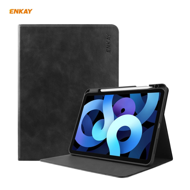 Étui intelligent ENKAY ENK-8024 en cuir PU texturé et TPU avec emplacement pour stylet pour iPad Air 10.9 (2020) / iPad Pro 11 (2018), iPad Air 2022 / 2020 10.9