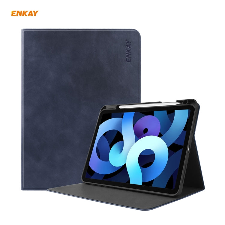 Étui intelligent ENKAY ENK-8024 en cuir PU texturé et TPU avec emplacement pour stylet pour iPad Air 10.9 (2020) / iPad Pro 11 (2018), iPad Air 2022 / 2020 10.9
